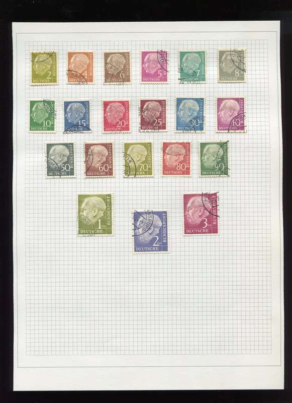Germany - 20 Stamps Mounted on Old Album Page
