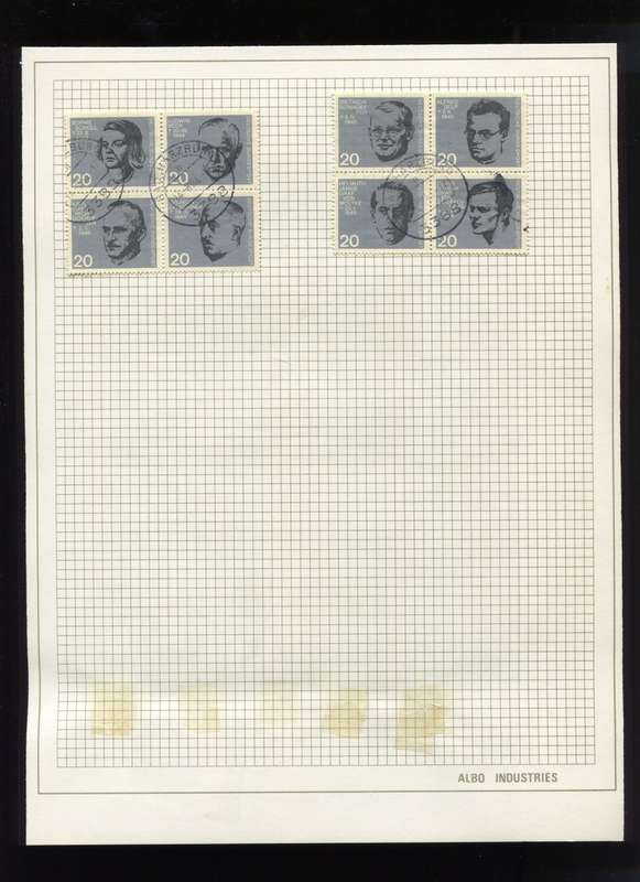 Germany - 8 Stamps Mounted on Old Album Page