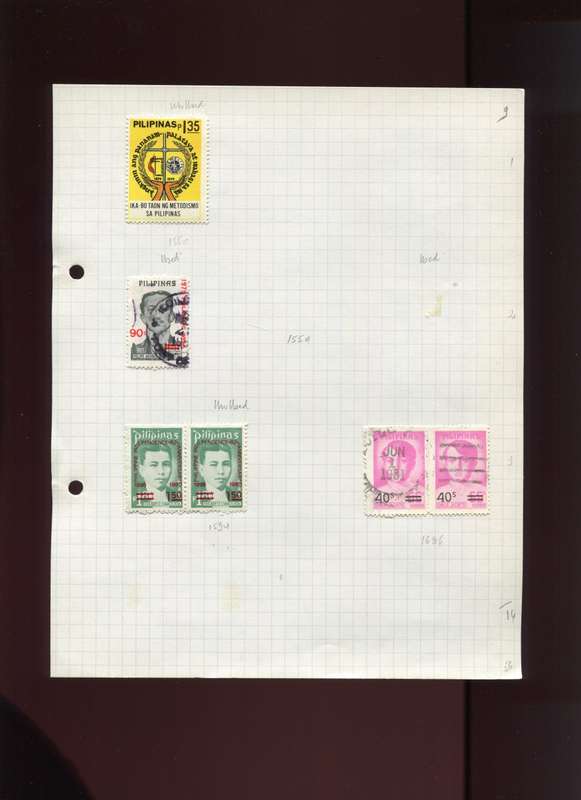 Philippines - 6 Stamps Mounted on Old Album Page