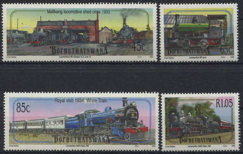 Bophuthatswana - Trains  - 1993 - MNH