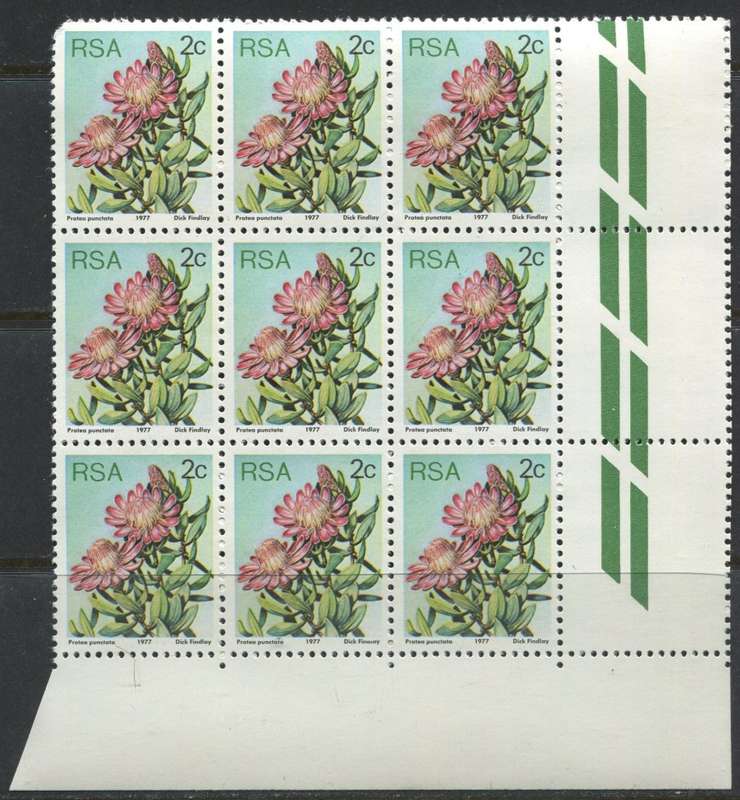 RSA - Minor Variety - Findlay Error Row 10 # 9  and Dotted Line Row 9 # 10 - MNH