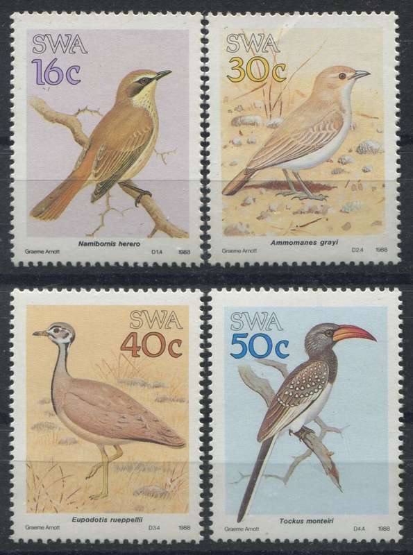SWA - Birds - 1988 - MNH
