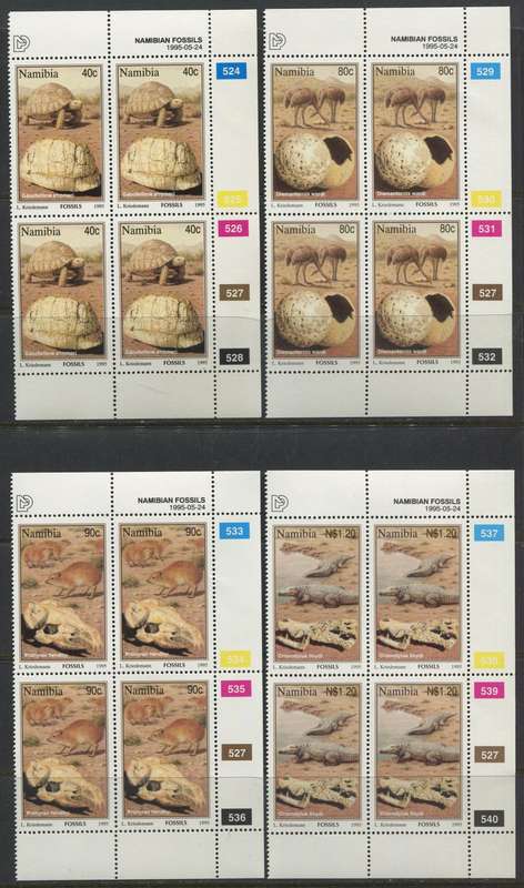 Namibia - Set of 4 Control Blocks of 4 - MNH