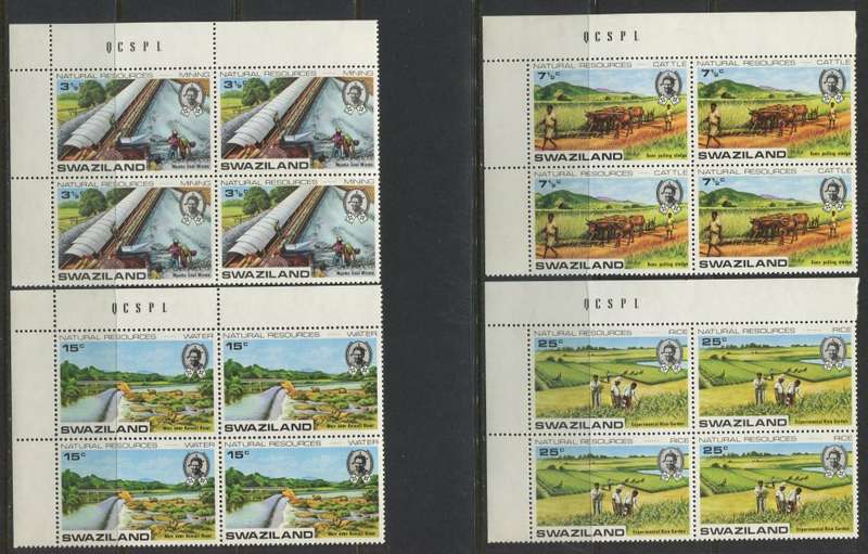 Swaziland - Set of 4 Blocks of 4 - MNH
