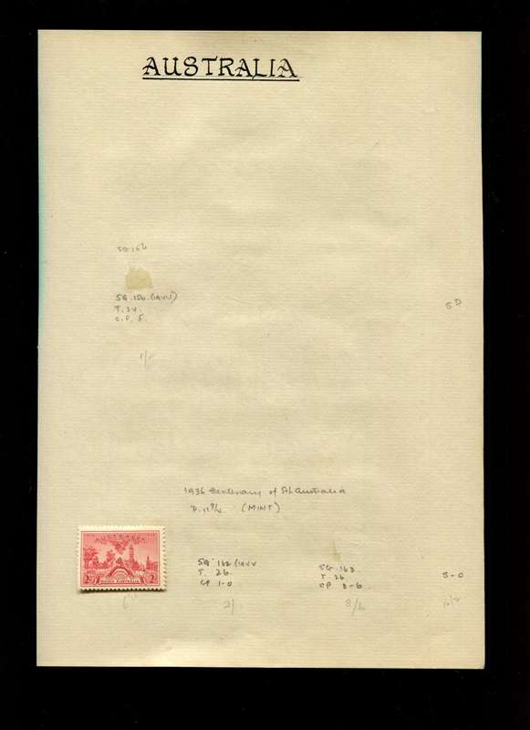 Australia - 1 Stamp on Old Album Page
