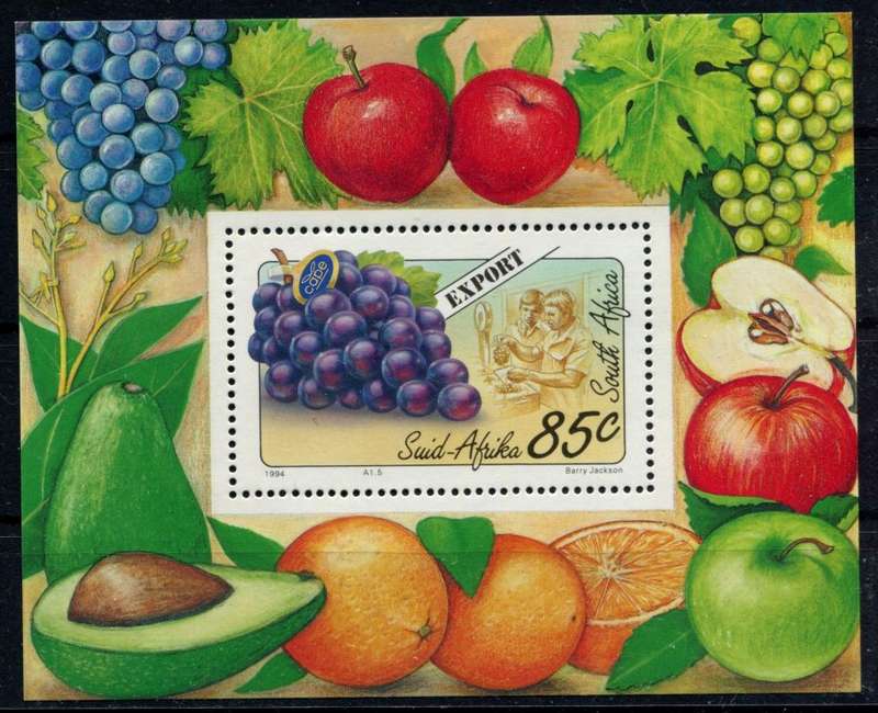 RSA - Miniature Sheet - Fruit - 1994 - MNH