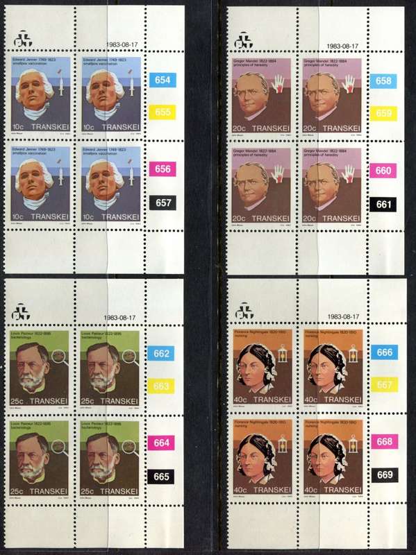 Transkei - Set of 4 Control Blocks of 4 - 1983 - MNH
