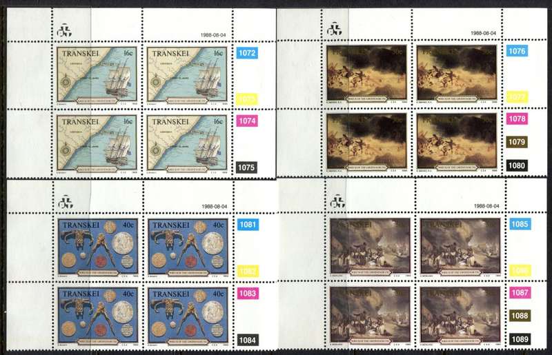 Transkei - Set of 4 Control Blocks of 4 - 1988 - MNH