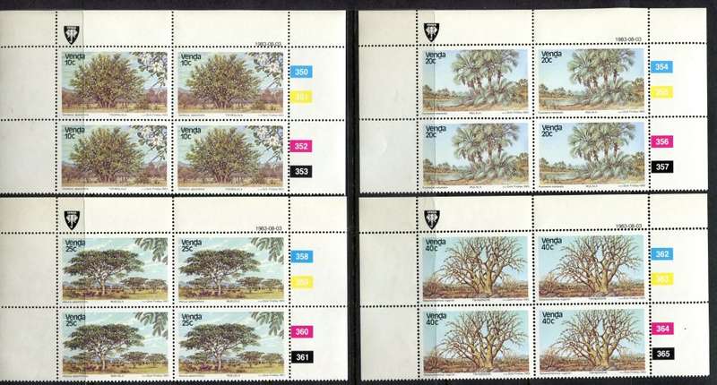 Venda - Set of 4 Control Blocks of 4 - 1983 - MNH