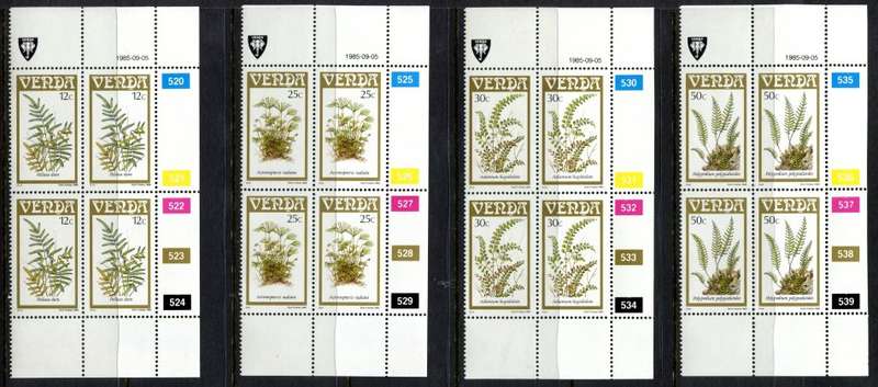 Venda - Set of 4 Control Blocks of 4 - 1985 - MNH