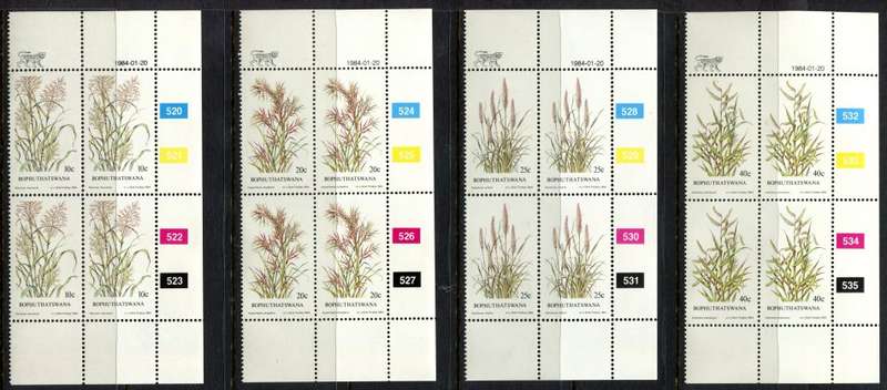 Bophuthatswana - Set of 4 Control Blocks of 4 - 1984 - MNH