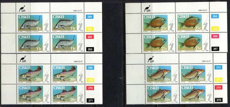 Ciskei - Set of 4 Control Blocks of 4 - 1985 - MNH