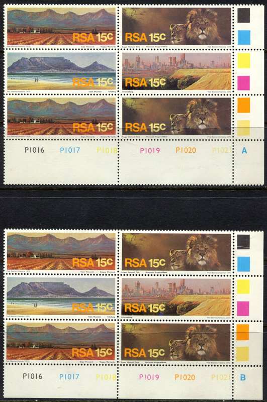 RSA - 2 Control Blocks of 6 - 1975 - MNH