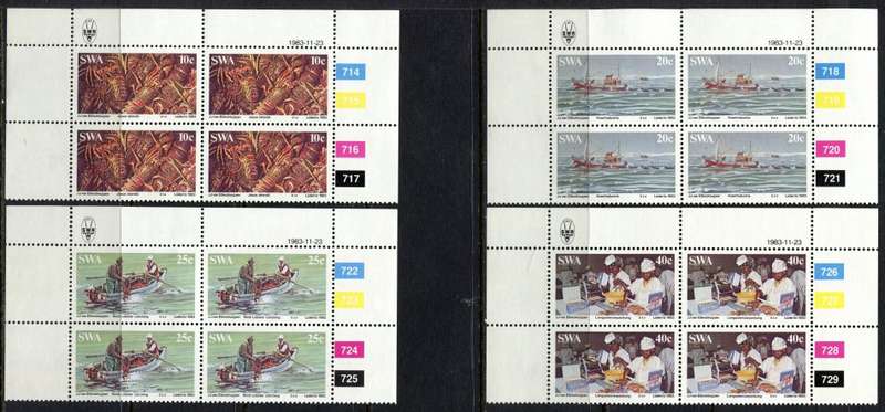 SWA - Set of 4 Control Blocks of 4 - 1983 - MNH