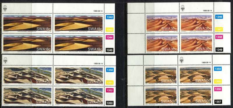 SWA - Set of 4 Control Blocks of 4 - 1989 - MNH