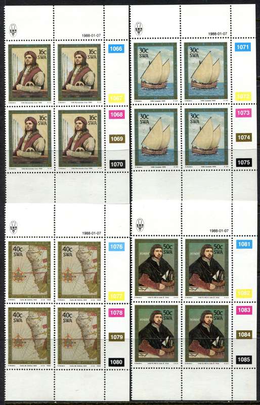 SWA - Set of 4 Control Blocks of 4 - 1988 - MNH