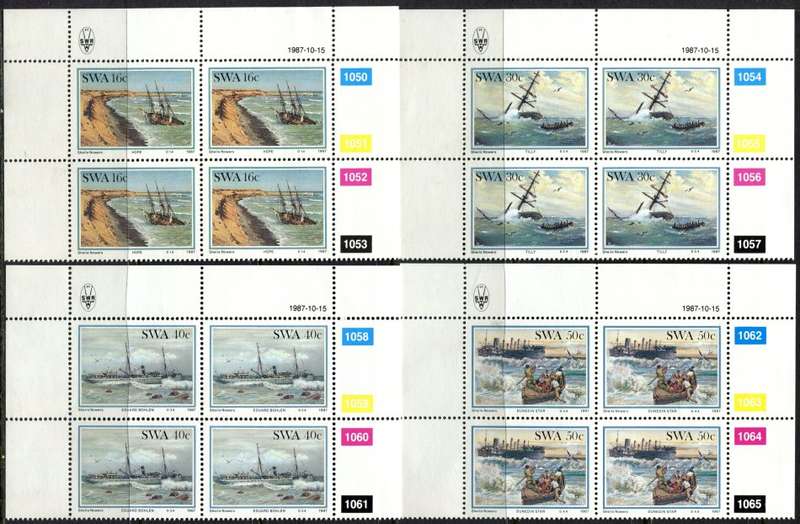 SWA - Set of 4 Control Blocks of 4 - 1987 - MNH