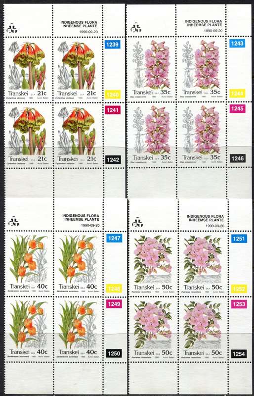 Transkei - Set of 4 Control Blocks of 4 - 1990 - MNH