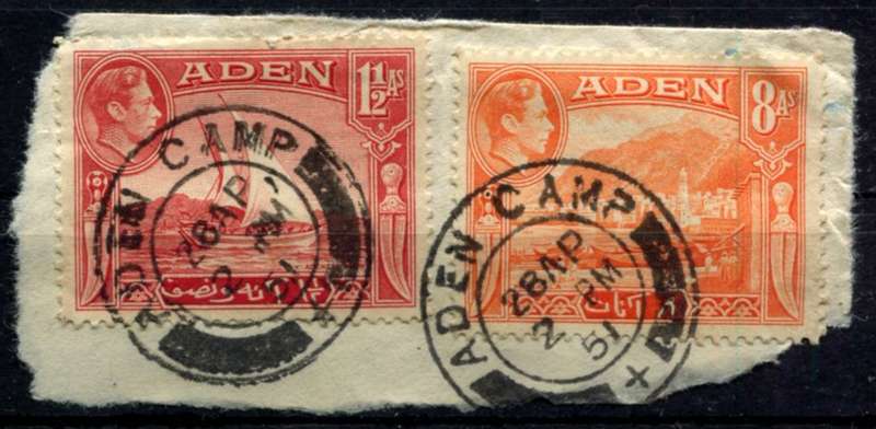 Aden - Used on Piece - Aden Camp Cancellation