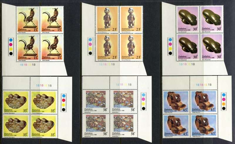 Zimbabwe - Set of 6 Control Blocks of 4 - 1988 - MNH