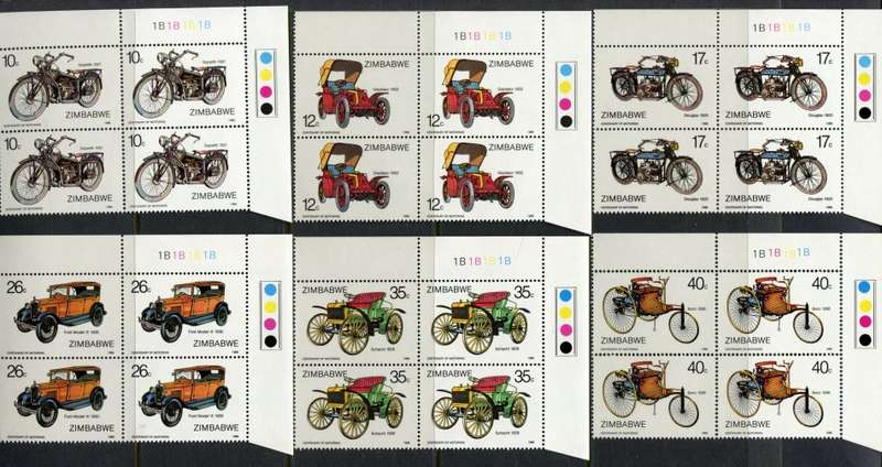 Zimbabwe - Set of 6 Control Blocks of 4 - 1986 - MNH