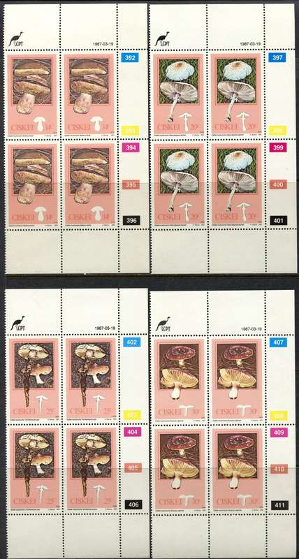 Ciskei - Set of 4 Control Blocks of 4 - 1987 - MNH
