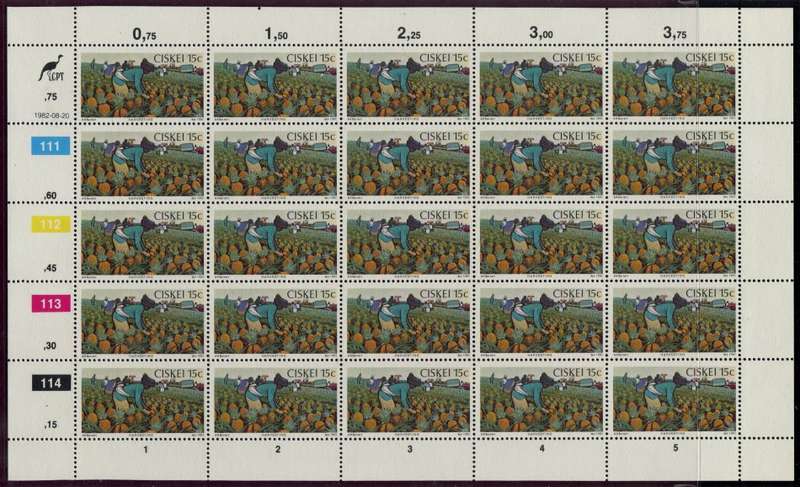 Ciskei - Set of 4 Complete  Sheets of 25 - 1982 - MNH