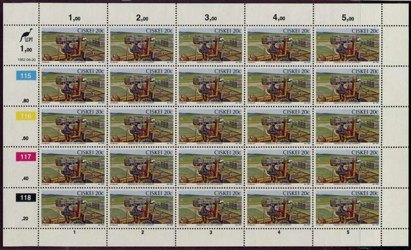 Ciskei - Set of 4 Complete  Sheets of 25 - 1982 - MNH
