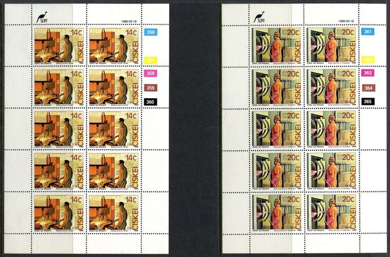 Ciskei - Set of 4 Complete  Sheets of 10 - 1986 - MNH