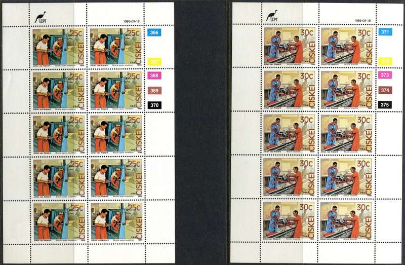 Ciskei - Set of 4 Complete  Sheets of 10 - 1986 - MNH