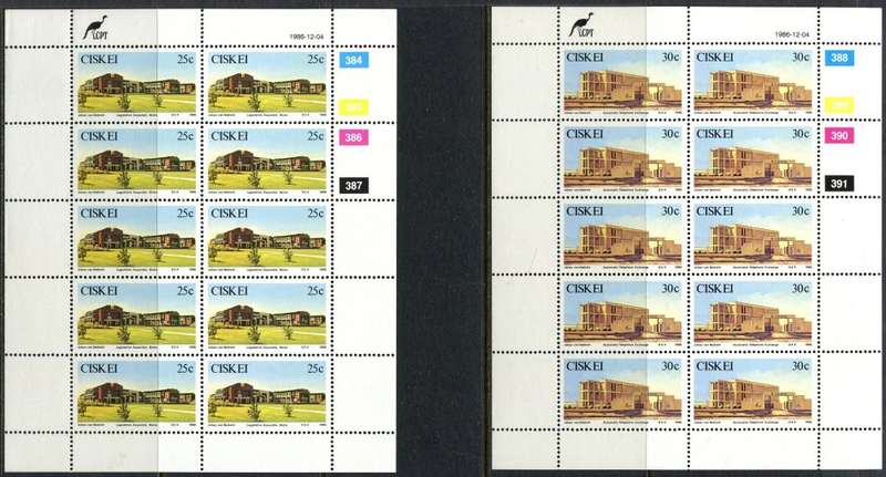 Ciskei - Set of 4 Complete  Sheets of 10 - 1986 - MNH