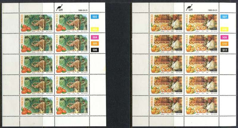 Ciskei - Set of 4 Complete  Sheets of 10 - 1988 - MNH