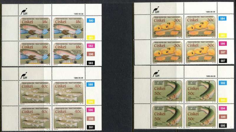 Ciskei - Set of 4 Control Blocks of 4 - 1989 - MNH