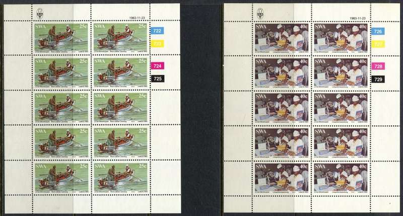SWA - Set of 4 Complete  Sheets of 10 - 1983 - MNH
