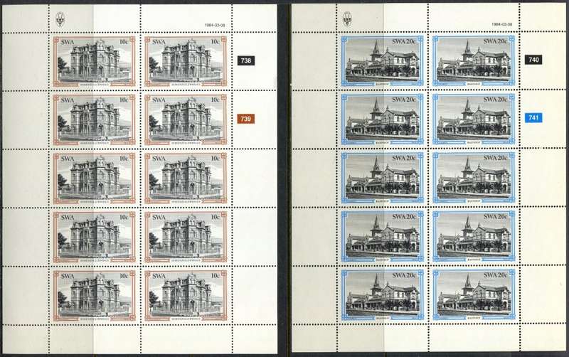 SWA - Set of 4 Complete  Sheets of 10 - 1984 - MNH