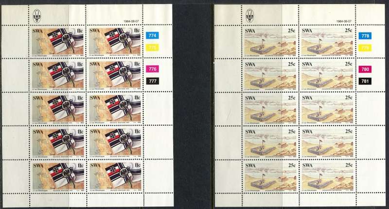 SWA - Set of 4 Complete  Sheets of 10 - 1984 - MNH