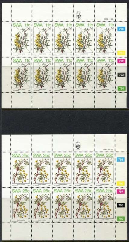 SWA - Set of 4 Complete  Sheets of 10 - 1984 - MNH