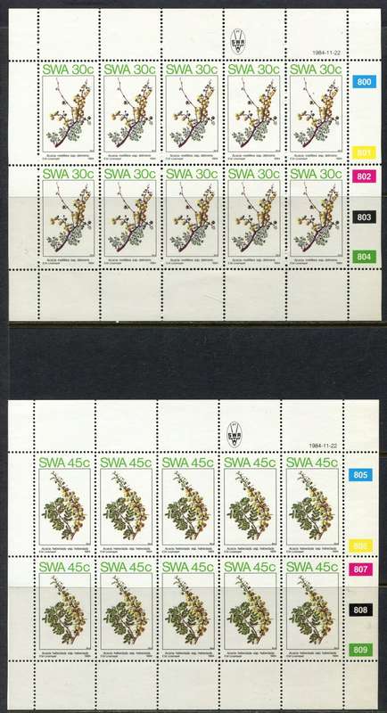 SWA - Set of 4 Complete  Sheets of 10 - 1984 - MNH