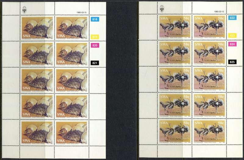 SWA - Set of 4 Complete  Sheets of 10 - 1985 - MNH