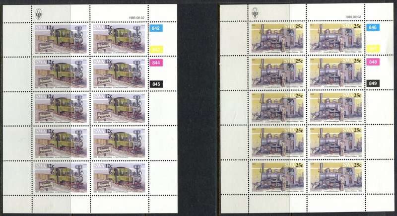 SWA - Set of 4 Complete  Sheets of 10 - 1985 - MNH