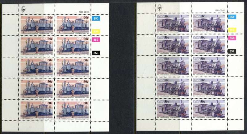 SWA - Set of 4 Complete  Sheets of 10 - 1985 - MNH
