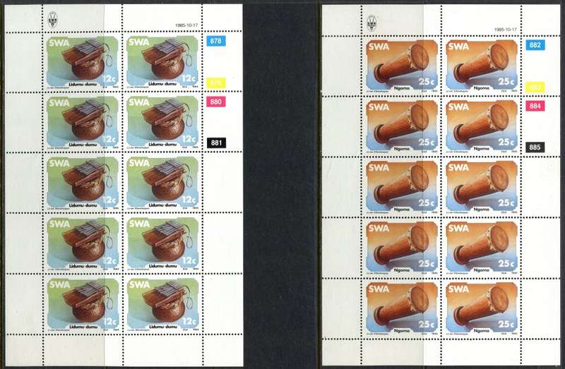 SWA - Set of 4 Complete  Sheets of 10 - 1985 - MNH