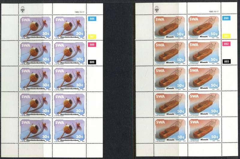 SWA - Set of 4 Complete  Sheets of 10 - 1985 - MNH