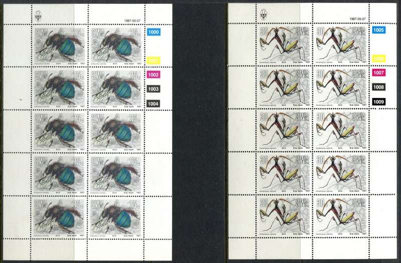 SWA - Set of 4 Complete  Sheets of 10 - 1987 - MNH