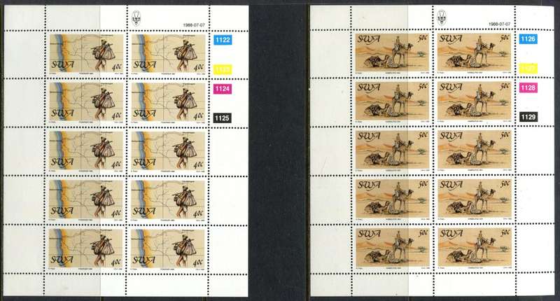 SWA - Set of 4 Complete  Sheets of 10 - 1988 - MNH