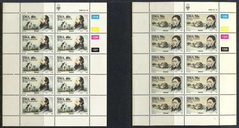 SWA - Set of 4 Complete  Sheets of 10 - 1989 - MNH
