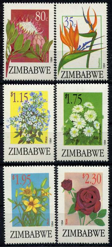 Zimbabwe - Flowers - 1994 - MNH
