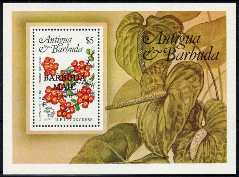 Barbuda - Miniature Sheet - Flowers - 1984 - MNH