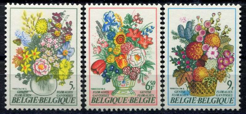 Belgium - Flowers - 1980 - MNH