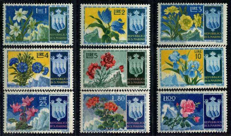 San Marino - Flowers - 1953 - MM